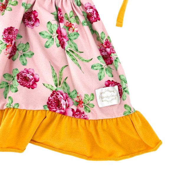 HONEYDEW Pink Yellow Floral Top and Ruffle Pants Set - Picture 8 of 12